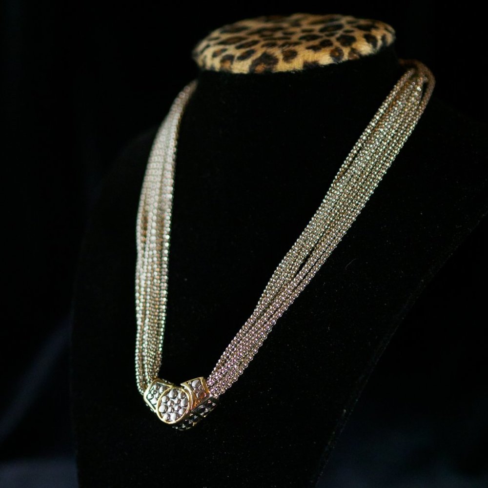 Reversible Statement Silver Necklace - image 1